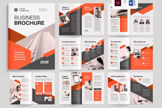 design modern canva brochure, company profile, business booklet