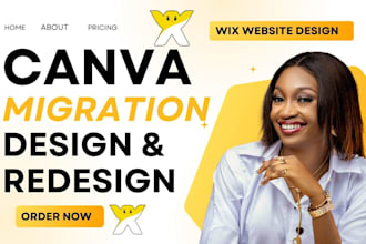 convert canva website to wix or redesign your wix website