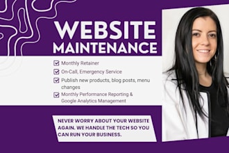 maintain your website and add new content monthly