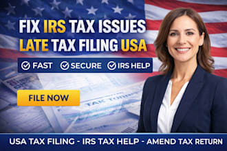 file late tax return USA fix irs tax issues and amend income tax USA