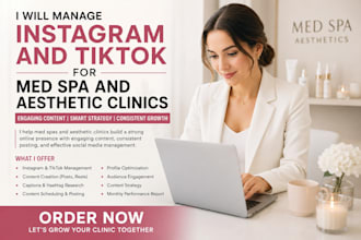 manage instagram and tiktok for med spa and aesthetic clinics