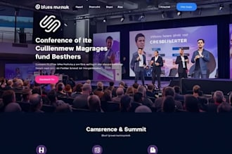 build squarespace conference website event landing page website ticket booking