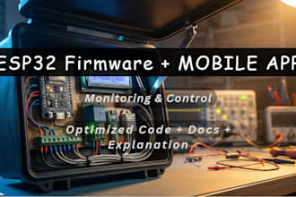 build esp32 firmware and a mobile app for your iot project
