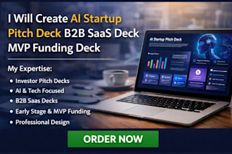 create ai startup pitch deck b2b saas mvp funding deck