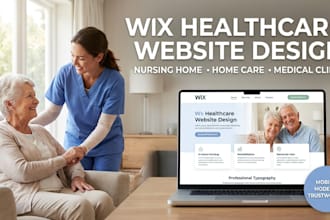 design wix nursing homecare healthcare medical clinic website