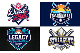 do baseball softball team jersey or sports club logo design