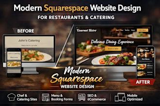 build squarespace restaurant website personal chef catering food company website