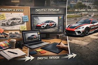 design and optimize custom fivem car skins, liveries and mods