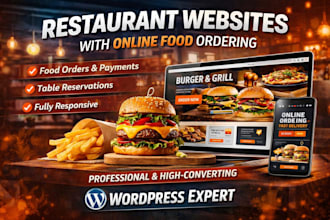 design an attractive restaurant website with online food ordering