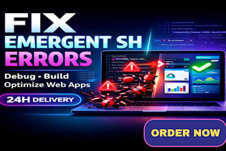 build emergent sh web app, fix emergent sh error, deploy emergent sh app replit