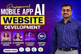 develop ai web app, ai companion, ai fashion model, ai music video, ai nsfw app