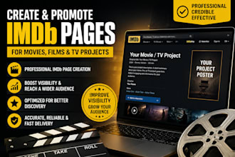 create and promote imdb pages for movies films  tv projects