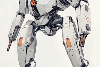 create modern mecha robot