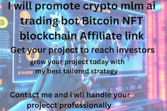 promote crypto mlm ai trading bot bitcoin nft blockchain affiliate link