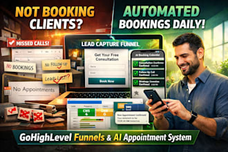 build gohighlevel sales funnels and ai appointment booking calendar automation