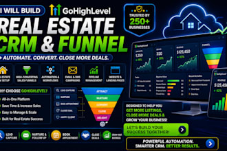 build gohighlevel real estate CRM and funnel