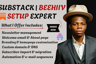 setup substack account manage substack newsletter and setup beehiiv newsletter