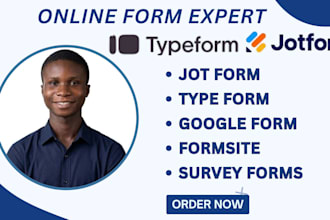 design jotform typeform survey online form google form heyflow form quiz