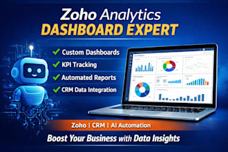 build zoho CRM, analytics and automate reports with zoho iq