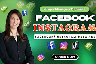 manage facebook ads campaign, meta ads manager, ig shopify marketing tiktok ads