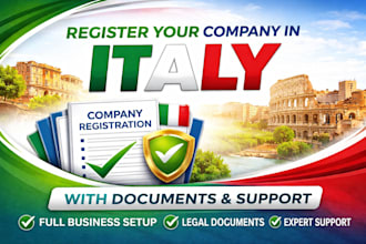 register your company italy with full business registration, documents support