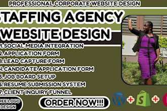 staffing agency website, recruitment website design, job portal website