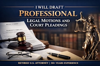 draft professional legal motions and court pleadings
