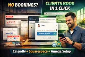 setup calendly with squarespace redesign and full appointment booking amelia