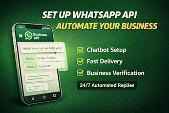 do whatsapp business API setup and build whatsapp chatbots