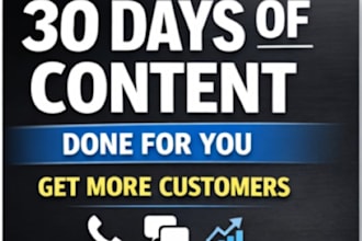 create 30 days of social media content for your local business