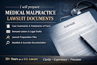 prepare medical malpractice lawsuit documents