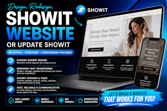 design, redesign showit website or update showit