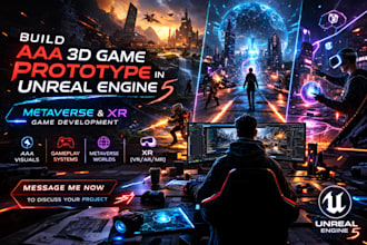 build aaa game 3d game prototype in unreal engine metaverse xr game mmorpg game