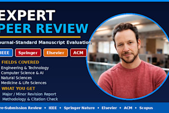 provide expert peer review for ieee, springer nature, and elsevier manuscripts