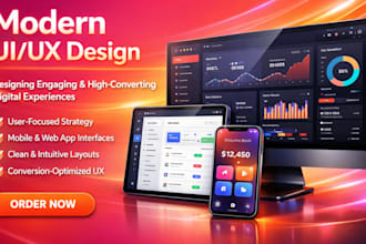 design modern UI UX website and mobile app in figma