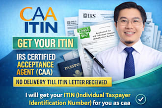 get your itin individual taxpayer identification number as caa irs expert