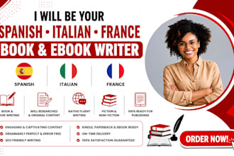 be your spanish italian france book and ebook writer