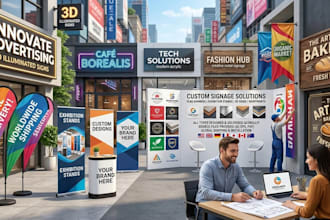 design modern 3d signs with international shipping