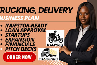 write a logistics courier delivery trucking transportation app business plan