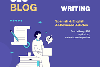 write SEO blog posts and articles in spanish and english using ai