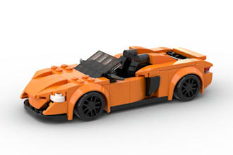 create 3d lego moc, lego technic vehicle, car, bike, with pdf and xml part list