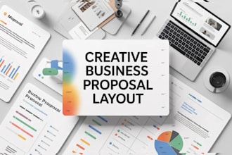 do creative business proposal layout design for investors, grants, and projects