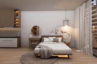 do interior and exterior design, 3d floor plan, architectural 3d rendering