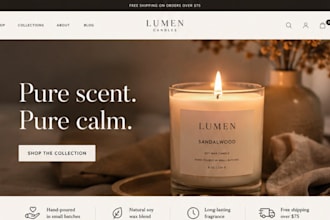 design candle shopify store candle website neon lighting website fragrance store