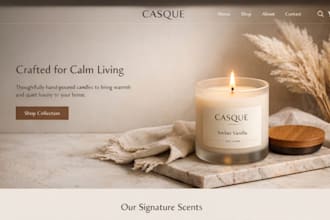 build candle shopify incense store spiritual lighting, scented candle website