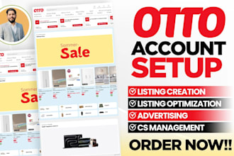 setup manage otto marketplace listings, otto ads, otto variation setup