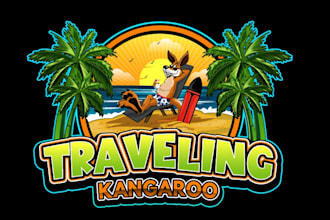 make a modern travel logo for tourism brands