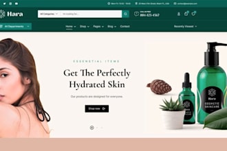 create stunning shopify skincare, beauty store, cosmetics ecommerce website