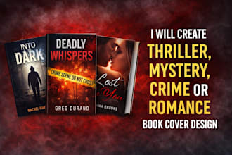 create thriller mystery crime or romance book cover design