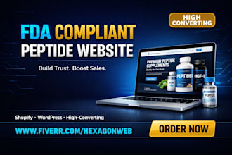 create fda compliant peptide website peptide store peptide research wordpress